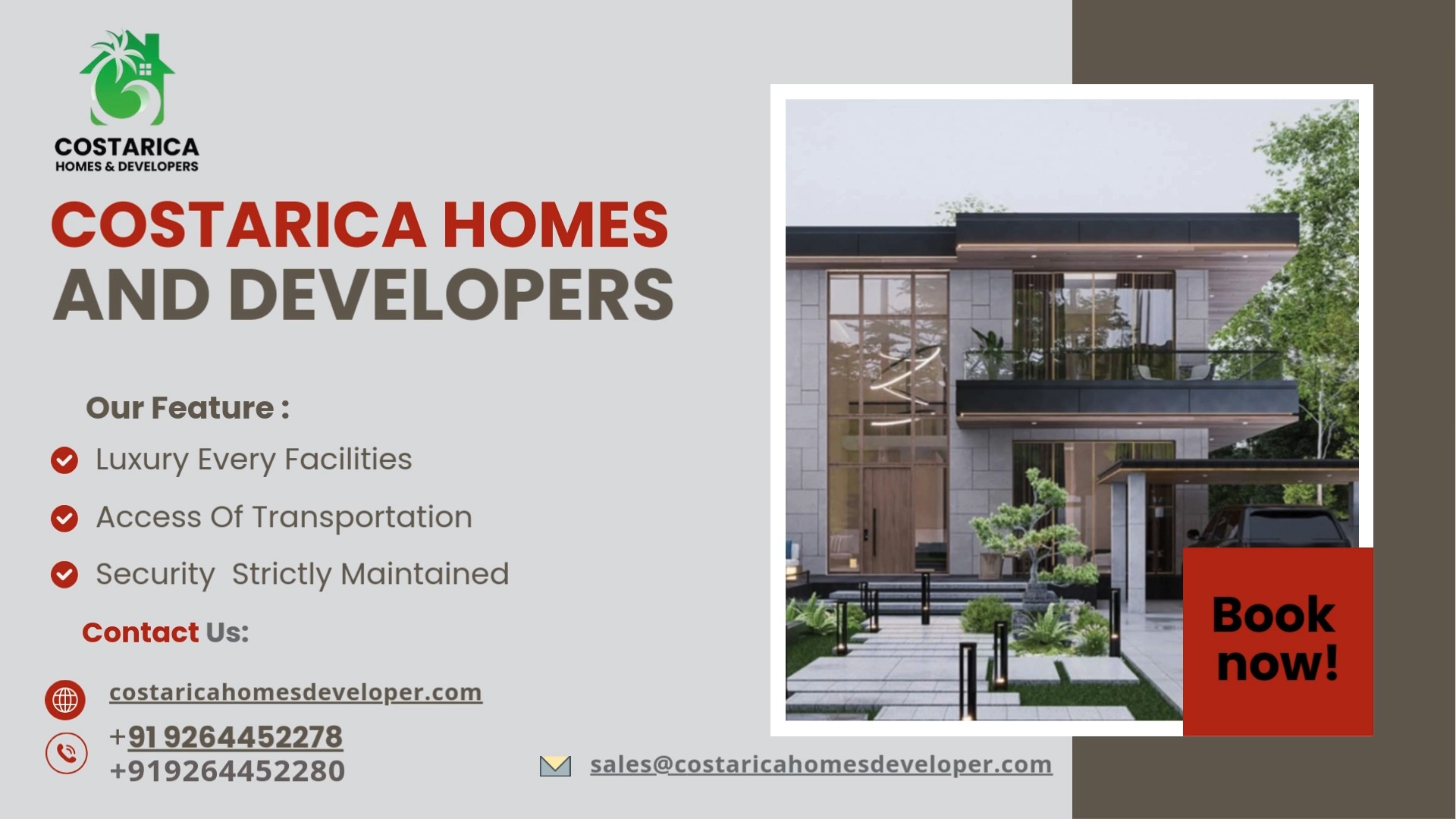 🌿 Escape to Green Valley – Where Luxury Meets Nature! 🏡✨
Imagine waking up to the sound of birds, a manmade waterfall, and a breathtaking resort-style home nestled in nature! 🌳🌊
📍 Location: Chandil
🏠 Farmhouse: 1200 SQFT (3 BHK G+1)
📏 Plot Size: 6000 SQFT
🌟 Exclusive Amenities:
✅ Manmade Waterfall – A serene touch of nature 💦
✅ 50 ft Road with Canal – Perfect for a scenic drive 🚗
✅ Badminton & Volleyball Court – Stay active & entertained 🏸🏐
✅ Tennis Court – Unleash the champion within 🎾
✅ Restaurant – Fine dining at your doorstep 🍽️
✅ Swimming Pool – Relax, unwind & refresh 🏊♂️
✅ Children’s Playground (1 Acre) – A fun paradise for little ones 🎠
💰 Limited Farmhouses Available – Book Now! 💰
📞 Call for a Free Quote:
📲 +91 9264452278 | +91 9264452280
🌐 Visit Us: www.costaricahomesdeveloper.com
📧 Email: sales@costaricahomesdeveloper.com
✨ 🏡 Your Dream Home Awaits – Let’s Make It a Reality! ✨
#GreenValley #LuxuryLiving #ResortLife #FarmhouseForSale #DreamHome #NatureRetreat #CostaRicaHomes #RealEstateInvestment #PeacefulLiving #VacationHome #ExclusiveLiving #ModernFarmhouse #LuxuryRetreat #SereneEscapei