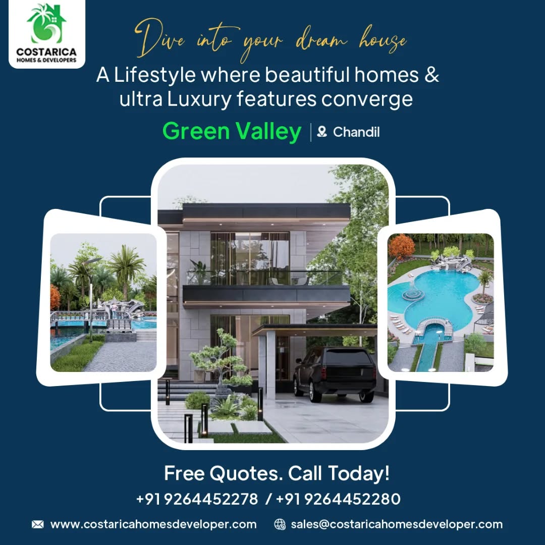 π‘ Dive Into Your Dream House at Green Valley, Chandil πΏ
Where modern architecture, ultra-luxury features, and lush greenery come together to create the lifestyle you deserve.
β¨ Experience: β
Beautiful designer homes
β
Resort-style pools
β
Landscaped gardens
β
Premium amenities
β
Peaceful surroundings
π Location: Green Valley, Chandil
π Free Quotes: +91 9264452278 / +91 9264452280
π Visit: www.costaricahomesdeveloper.com
π© Email: sales@costaricahomesdeveloper.com
π Read Our Blog: www.costaricahomesdeveloper.com/blog
#GreenValleyChandil #LuxuryLiving #CostaricaHomes #DreamHome #ModernVilla #ChandilHomes #RealEstateIndia #LuxuryLifestyle #ResortStyleLiving #HomeGoals #BookYourDreamHome #JharkhandHomes #ArchitecturalDesign